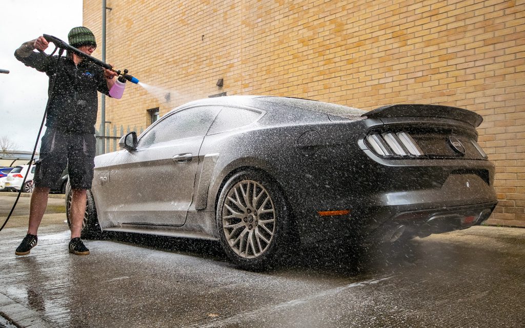 Ford mustang detailing snow foam